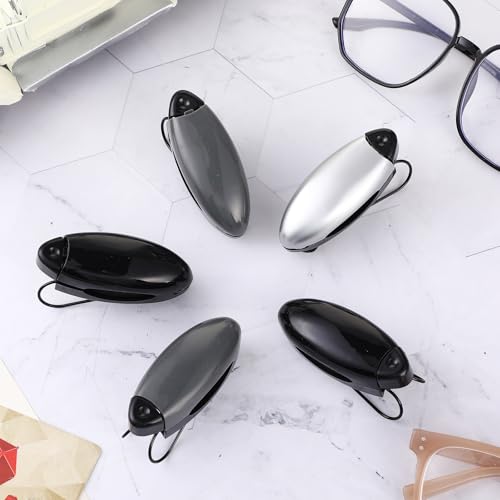 Image of Frienda 5 Pcs Sunglasses Holder for Car Sun Visor Clip, Sunglass Holder for Visor Eyeglasses Mount Ticket Card Clip Car Accessories for Women Men (Black,Gray,Silver)