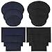 12 Pcs Patchs Thermocollants Vêtement, Patchs Rectangulaires et Ovales, Ecusson Thermocollant, Patches à Repasser, Tissu Thermocollant Réparation pour Jean T-Shirt Veste Sac - Noir et Bleu Foncé