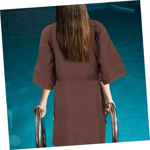 CLISPEED Capa para Cliente de Peluquería para Corte y Tinte, Delantal Protector Marrón para Salón de Belleza y Barbería miniatura 4