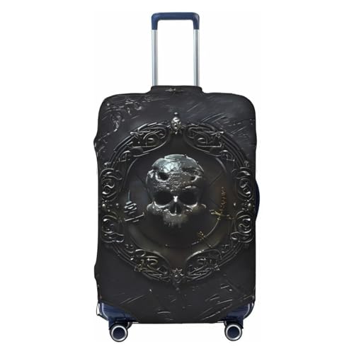 Ornate Dark Skull Book Travel Luggage Covers - Elasticity Suitcase Covers Protector for Luggage 18-32 Inch