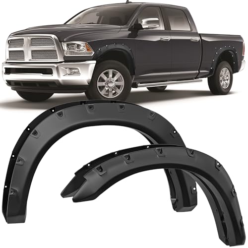 YITAMOTOR Fender Flares Compatible with 2010-2018 Dodge RAM 2500 3500 (Fit Fleetside Models with 76.3