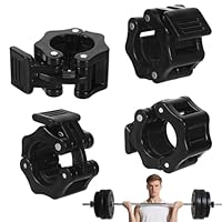 GooDengFull 4 Stück 28mm Langhantel Klemmen Hantel Verschluss Schnellverschluss, Hantelverschlüsse, Kurzhantelstange Schnellverschluss Schnellverriegelung für Workout Gewichtheben (Schwarz)