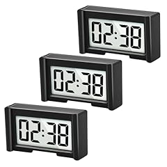 YOUNGFLY 3 PCS Small Digital Clock, Vehicle Adhesive Clock with Jumbo LCD Time & Day Display, Mini photo YOUNGFLY 3 PCS Small Digital Clock, Vehicle Adhesive Clock with Jumbo LCD Time & Day Display, Mini