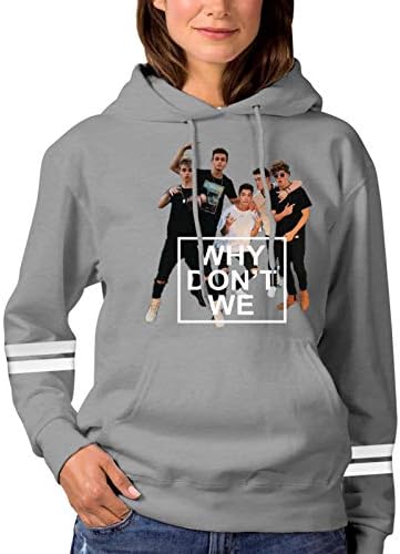 W-why_dont-We Women's Unisex Print Hoodie Hooded Sweatshirt Hat Pouch Pocket Jacket Gray