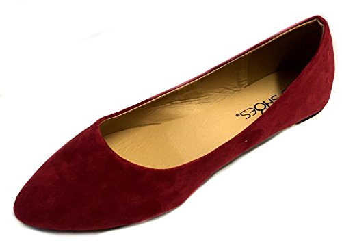 Shoes 18 Womens Faux Suede Rhinestone Ballerina Ballet Flats Shoes