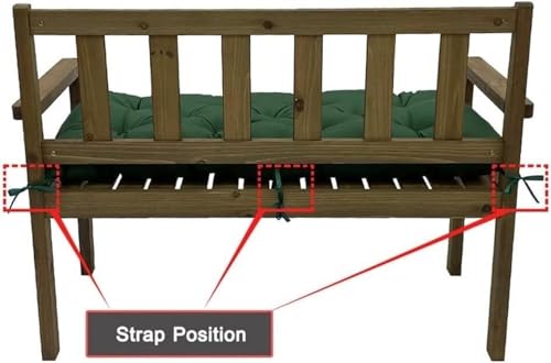 Bench Cushion Indoor 39 47 59 Porch Swing Cushions for Outdoor Furniture 3 Seater 2 Seater Replacement for Garden Seat Patio Window Loveseat Hammock Rattan Lawn Bench Pad Cushion(Dark Green,100x50 cm