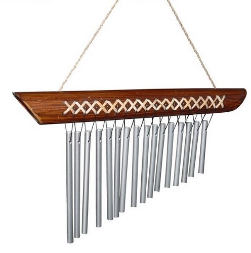 Klangspiel Metall Bambus Windspiel Feng Shui Klang2