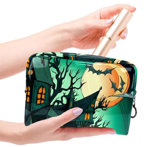 Pochette maquillage citrouilles Halloween double zip de voyage - 4