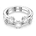 Produktbild Swarovski Constella Ring-Set, Zwei Weiße und Rhodinierte Damenringe mit Strahlenden Swarovski Kristallen