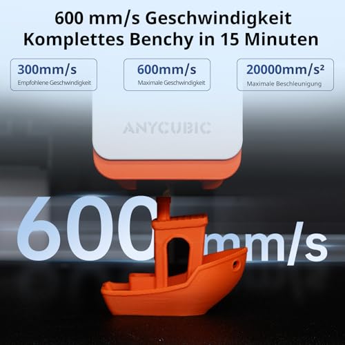 Anycubic Kobra S1 Combo 3D-Drucker Mehrfarbig, Geschlossene CoreXY-Struktur, 600 mm/s Schnelles Drucken, Trocknung Filament während des Drucks, 320 °C Hotend, Druckgröße 250 x 250 x 250 mm – Bild 5