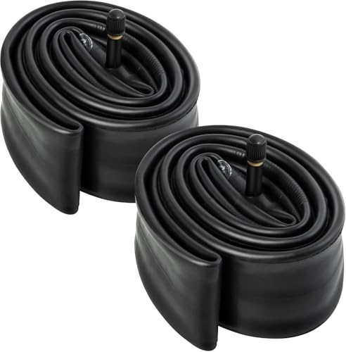 YunSCM 2-Pack 27.5 Schrader Valve Bike Tubes 27.5x2.125/2.40 AV32mm Black Fits 27.5 x 2.125-2.4 Tires