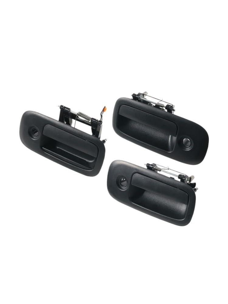 Mhtgd 3Pcs Set Abs Metal Door Handles 25942271 25942272 25942270 10359094 79320 For Chevy For Express For Savana 1500 2500 3500 4500 1996-2009