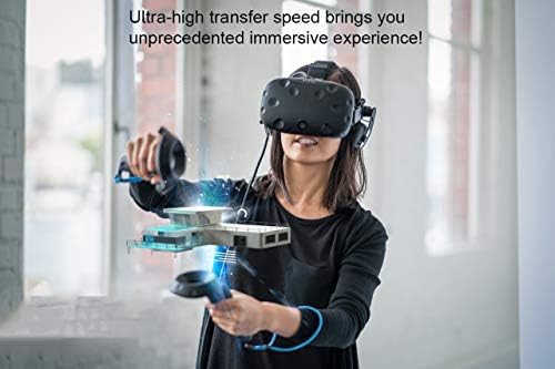Siwket Quest 2 Link Cable 5M,USB3.0 A to Type C Cable 90 Degree Right Angle Cord 5Gbps Fast Data Transfer USB C Charging Cable for Oculus Quest 1/2,Virtual Reality Headset,Gaming PC,etc Black