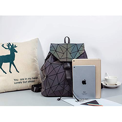 Lorrantree Geometric Backpack Luminous Backpacks Holographic Reflective Bag Lumikay Bags Irredescent Rucksack Rainbow 02 #TOP4