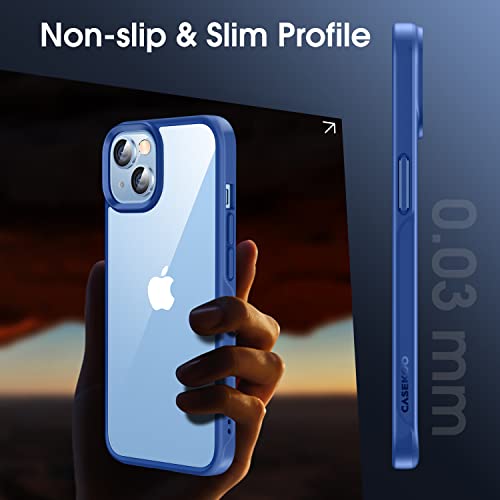 Casekoo For Iphone 14 Plus Case Clear 6.7 Inch 2022, [Non Yellowing] [Military Grade Protection][Anti-Scratch] Shockproof Protective Phone Bumper Slim Thin Cases Transparent Back I Phone Cover (Blue) #TOP5
