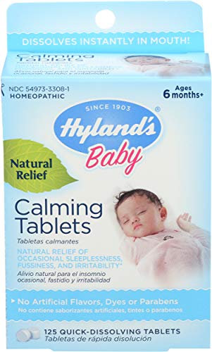 Image of Hyland’s Baby Calming Tablets Natural Symptom Relief Fussy and Sleepless Babies, 125 Count