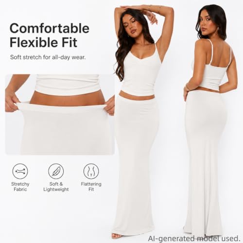 Image of Two Piece Skirt Set Women Maxi Long Skirt and Top Outfit