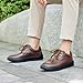 Men's Orthopedic Leather Dress Walking Shoes: Comfortable Casual Cushion Shoes for Wedding, Ultralight Arch Support Fashion Oxford for Heel and Knee Pain Brown Size 14