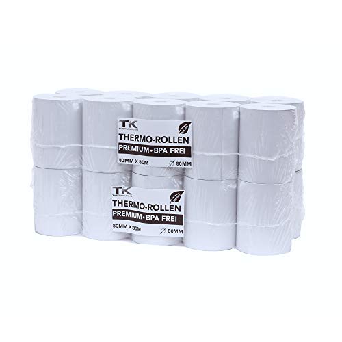 Rollos de papel térmico 80 mm x 80 mm x 12 mm...