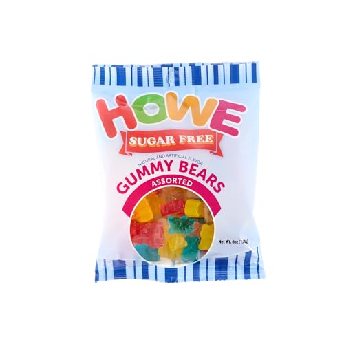 Howe Sugar Free Gummy Bears, Gummy Candy 6 oz Bag