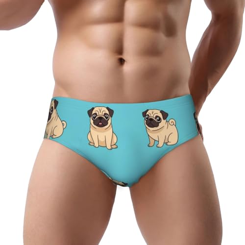 Men's Quick-Dry Polyester Boxer Briefs, Breathable Underwear