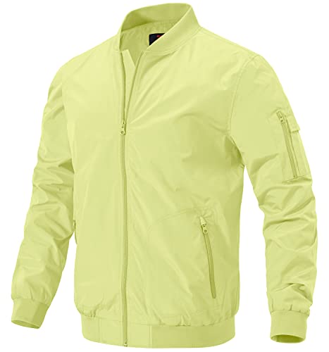 Image of Gopune Men's Windproof Bomber Jacket Lightweight Windbreaker Outdoor Golf Fashion Coat