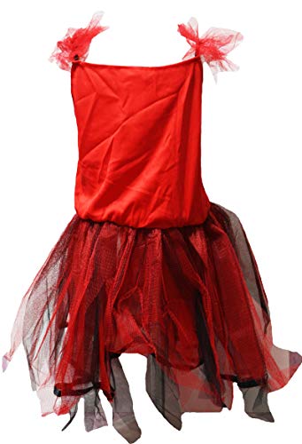 Disfraz completo de diablo niña talla 7-9 años rojo miniatura 6