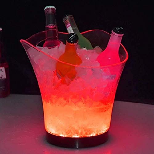 Cubo de Hielo acrílico Transparente de 5,5 litros. Ideal para Botellas de Vino o champán.