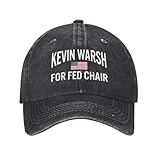 Kevin Warsh for Fed Chair 2026 Hat Classic Baseball Cap Black