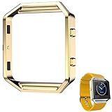 For Fitbit Blaze, TOOPOOT Stainless Steel Replace Metal Frame For Fitbit Blaze Smart Watch (gold)