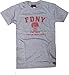 FDNY T-SHIRT Crewneck New York Fire Department Athletic Tee, Gray - Large