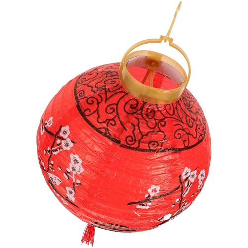 Alipis Linterna de Papel Japonesa Roja Plegable, Linternas de Papel Chinas Colgantes sin Batería, Decoración Festiva para Bodas y Fiestas, Pantalla de Lámpara Pequeña, Adorno Luminoso