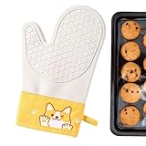 Photo Gallery ylnailky guanti da forno resistenti al calore, guanti da forno in silicone antiscivolo da cucina – doppio strato isolato con fodera in cotone spesso, motivo con simpatico cane per pizza, pentole per Photo Gallery ylnailky guanti da forno resistenti al calore, guanti da forno in silicone antiscivolo da cucina – doppio strato isolato con fodera in cotone spesso, motivo con simpatico cane per pizza, pentole per