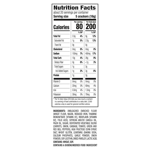 Image of RITZ Fresh Stacks Savory Onion Crackers, Travel Snacks, 8 Multi Snack Packs | Individually Wrapped