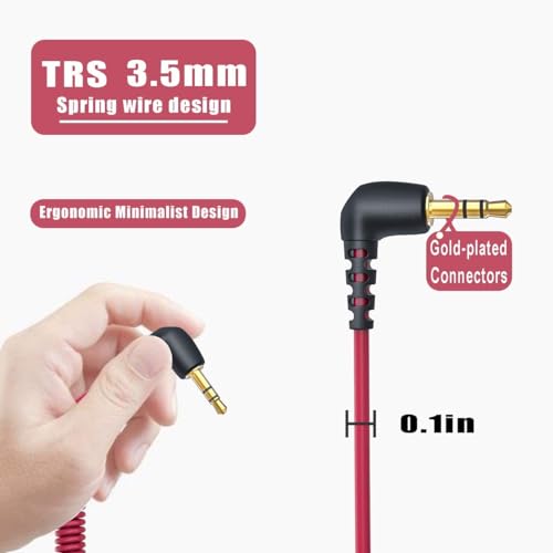 Cable para micrófono 3.5mm TRS macho a macho enrollado miniatura 4