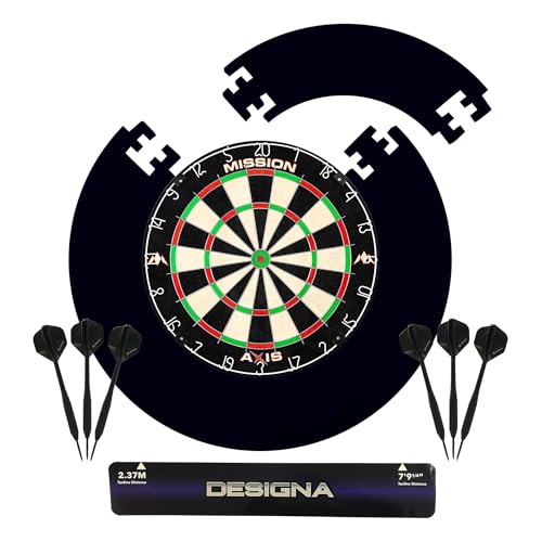 Mission Darts Home Center Dartscheibe, Dartset inklusive...