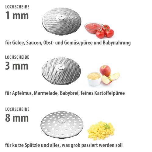 Foto von GEFU Flotte Lotte Passiermühle Edelstahl - Passiergerät mit 3 Scheiben