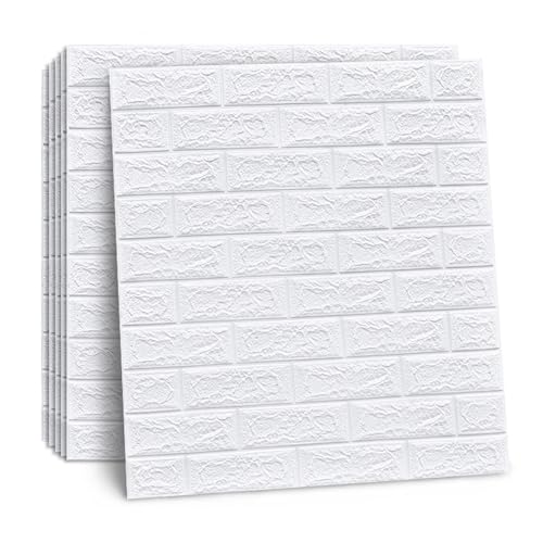 PE Wandaufkleber Wandtapete, 3d Wandpaneele Selbstklebend, Tapete Steinoptik Tapete Ziegel, Wandpaneele Aus Styropor Wasserdicht, 3D Tapete für Schlafzimmer Wohnzimmer Badezimmer Küche,10 Stück ( Colo