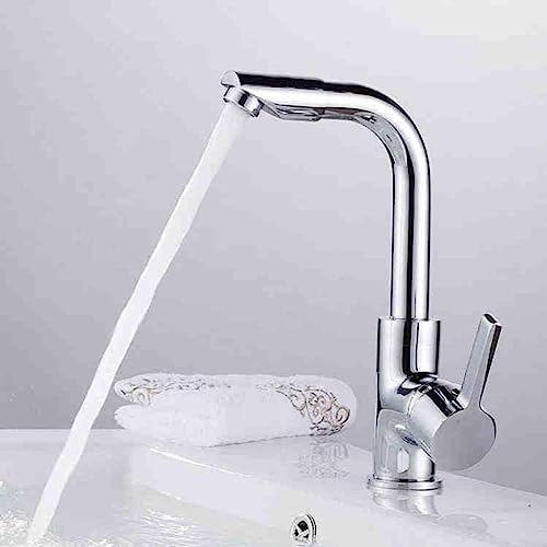 Robinet mitigeur eau froide chaude de salle de bains rotatif 360 à poignée unique