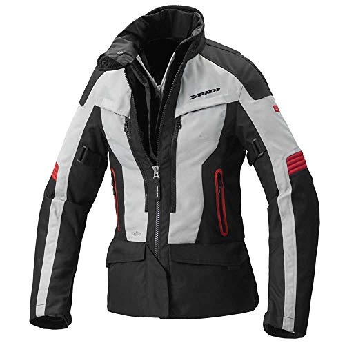  Voyager 4 H2Out Women Giacca moto in tessuto Nero/Rosso