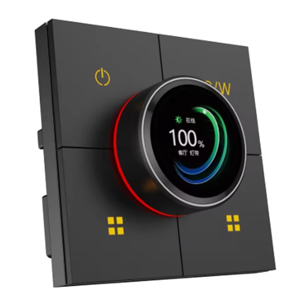 X3-Dimming TuYa inteligentny przełącznik, wielofunkcyjny panel Smart Home Automation Panel czarny