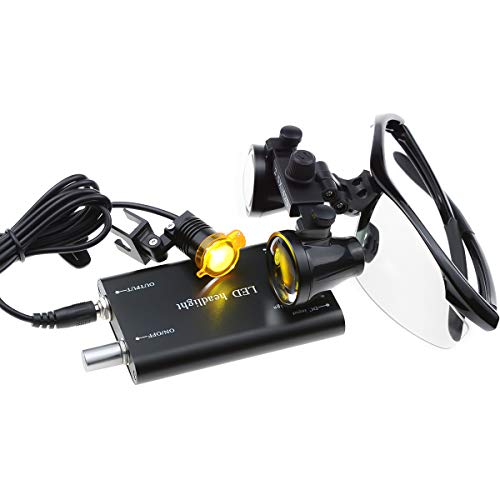 Aries Outlets 2.5X Lab Loupes Magnification Binocular 3W Headlight Headlamp Seperately #TOP2