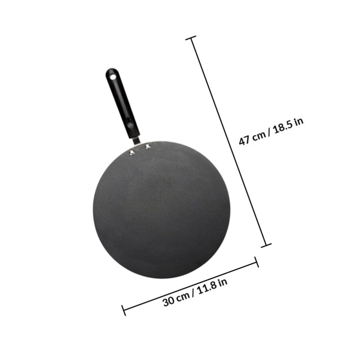 SEWACC Sartén Crepera Casera Antiadherente de Cocina Plana Negra