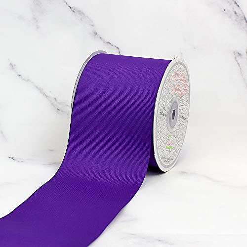 Creative Ideas Gro3000-465 , 3" Inch Solid Grosgrain Ribbon, 25 Yards, Purple, 25 Yd #TOP15