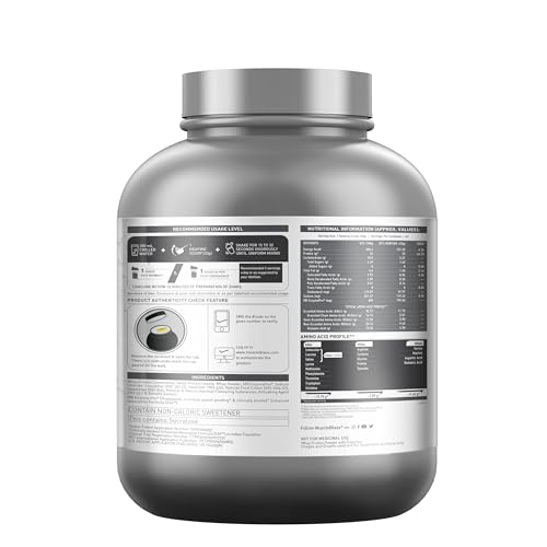 Image of MuscleBlaze Biozyme Whey Protein Powder, Blend of Whey Isolate & Concentrate | 25g Protein, 11.8g EAA & 5.5g BCAA Per Scoop (Kesar Kulfi, 2kg / 4.4lbs)