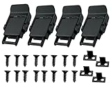 Stainless Steel Spring Loaded Black Draw Latches & Tension Latches Toggle Hasp Clamp Toggle Latch Clamp Mini Latch for LED Display Box Wooden Case Toolboxes Latch Lock with Screws 4 PCS