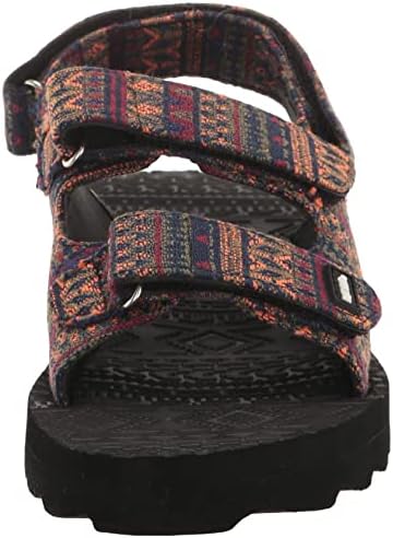 MUK LUKS Women's Wave Curl Sandals, Green Multi, 7 | Image 1