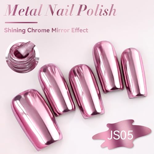 Esmalte de uñas efecto espejo brillante y colorido de secado rápido 5