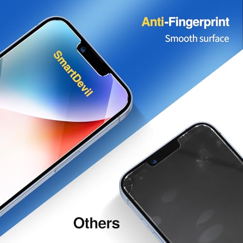 Image of SMARTDEVIL 3 Pack for iPhone 17e /16e /14 /13 Pro /13 Screen Protector, 9H Hardness Military Grade Shatterproof, HD Clear Tempered Glass, Auto Dust-Elimination, Bubble Free, Easy Install, Case Friendly