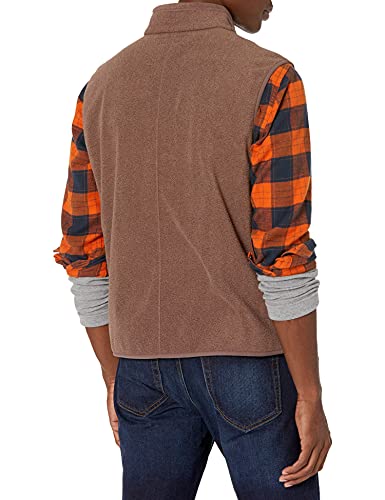 Amazon Essentials Men's Full-Zip Polar Fleece Vest (Available In Big & Tall), Brown Heather, X-Large #TOP1